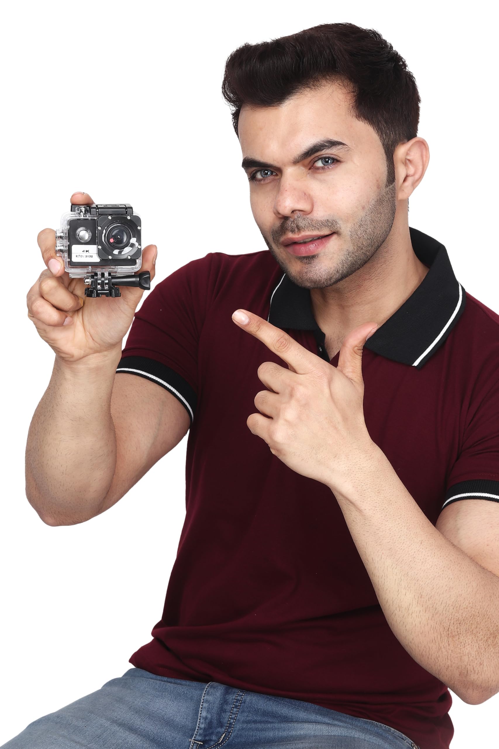 Drumstone { 15 Years Warranty ) New Model Sports Pro 4K Waterproof Wide Angle Men's Action Camera with 30FPS for YouTube Vlog,Bike Helmet Moto Vlogging & Travel Kit with Complete Accessories-picture-11