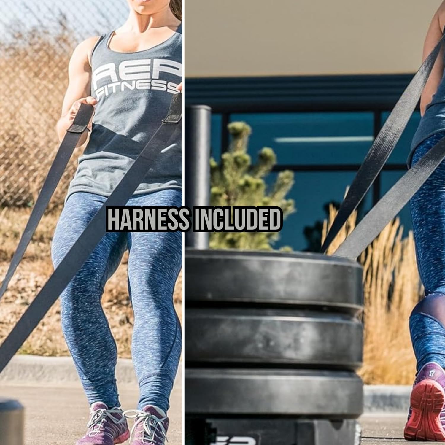 Rep Fitness Weight Sled | Push Pull Sleds Options for Training | Speed & Agility Workout Equipment | Gym Equipment | Football Strength Training | Heavy Duty Weighted Sled | Indoor Outdoor Exercise