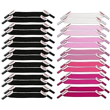 uLace Classic 14 Pairs Bundle - Black and Pretty Pink No-Tie Shoelaces - Elastic Shoe Laces for Sneakers | Stretchy, Elastic Laces | Easy Installation - 28 Laces