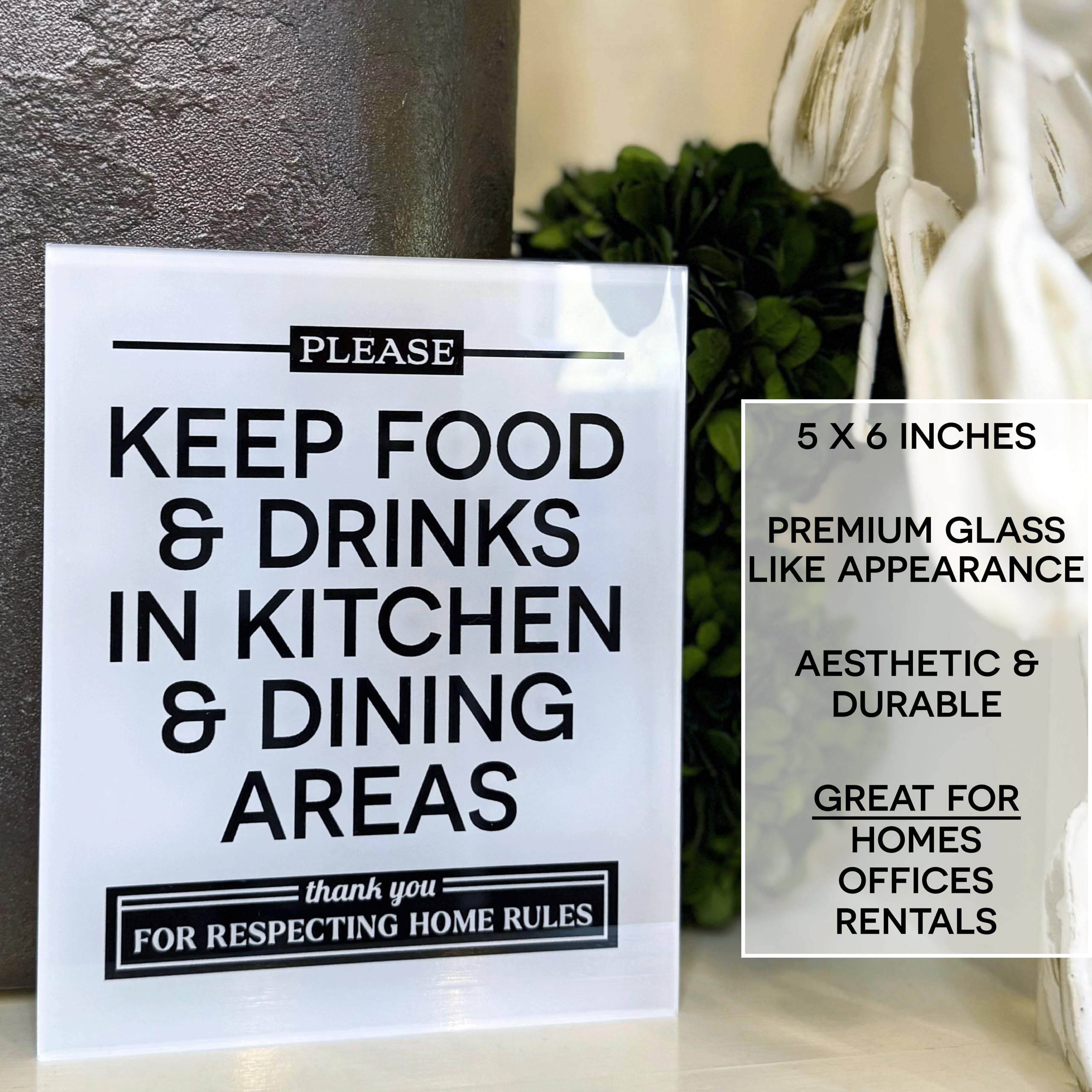 No Food or Drink Sign - Kitchen Rules -4