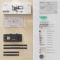 Vista 9 de ONKRON Full Motion TV Wall Mount for 40-75 Inch TVs up to 150 lbs, Articulating TV Wall Mount Swivel and Tilt, Long Arm Extension, max VESA 600x400