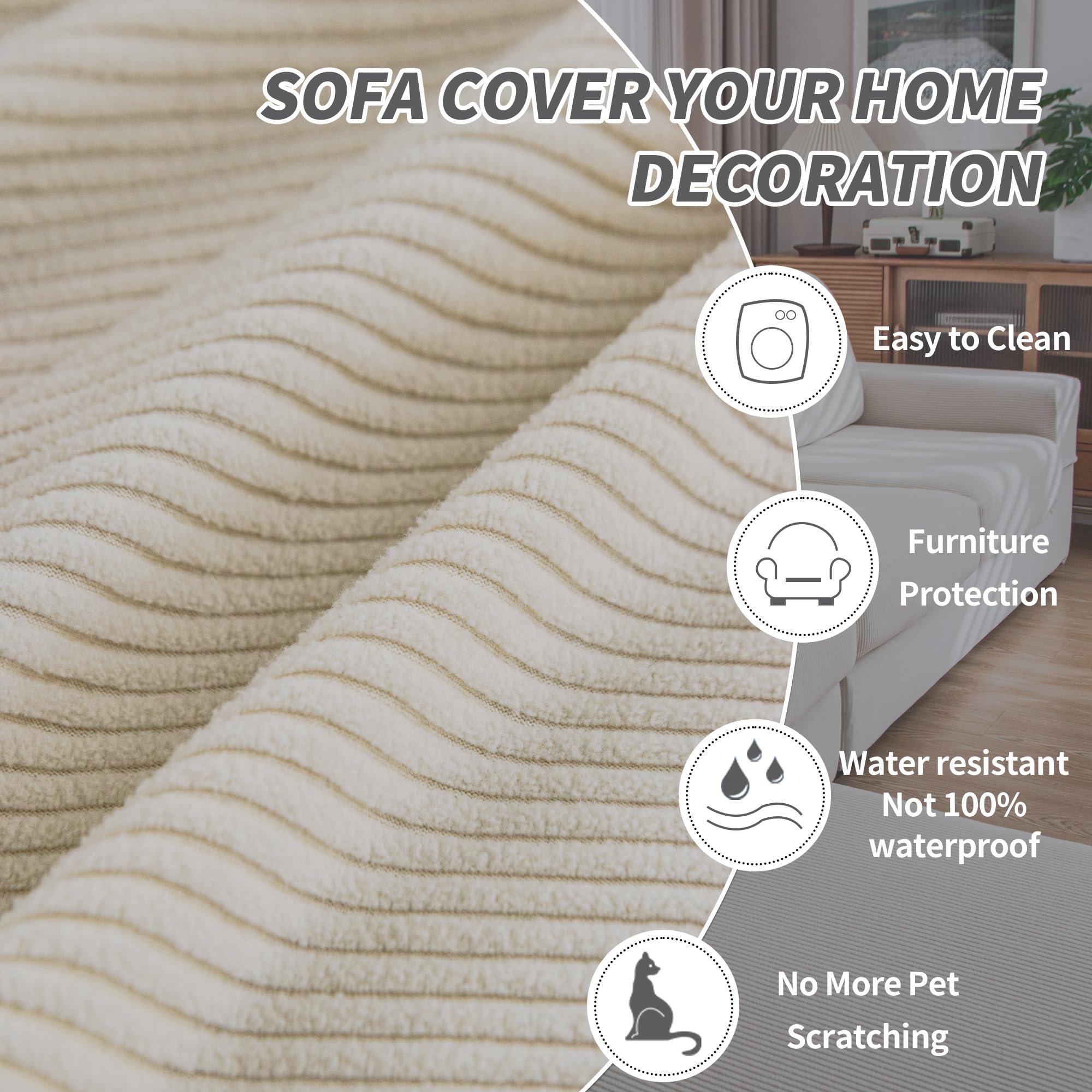 Capa De Sofá De Com Almofada Protetora De Sofá Antiderrapante De