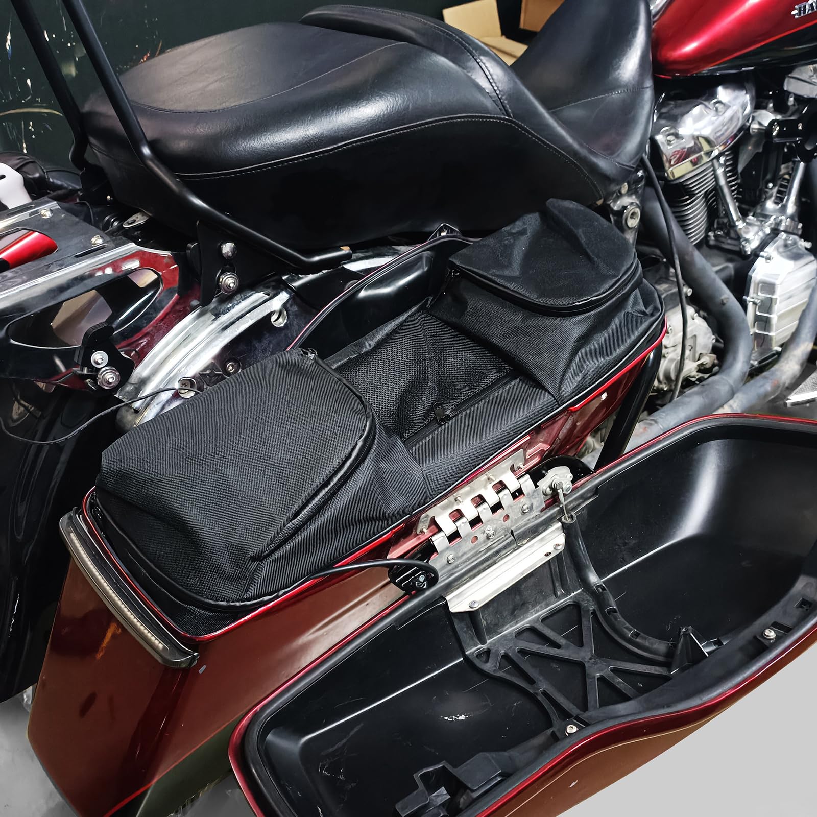 Waterproof Motorcycle Trunk Liner PSLER Tour Pack Trunk Mat Liner -  Waterproof PU Leather Insert For Harley Touring Models 1997-2024 Harley  Trunk Mat, image size:1600x1600