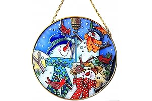 Stained Glass Christmas Ornaments: Festive USA Craftsmanship for Windows and Homes