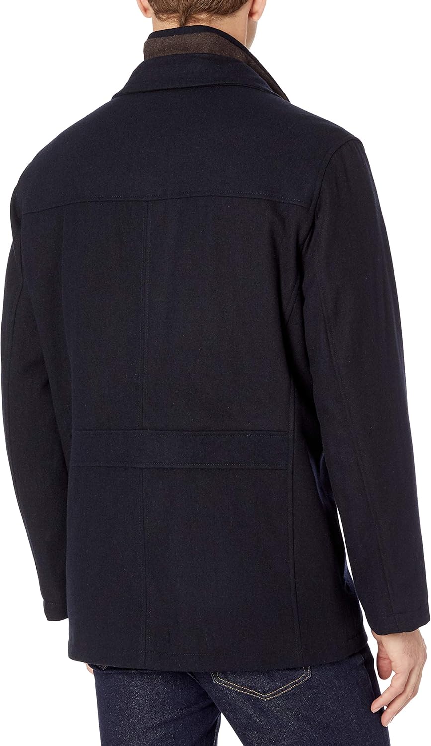 LONDON FOG Men's Wool Blend Car Coat with Bib - Image 2