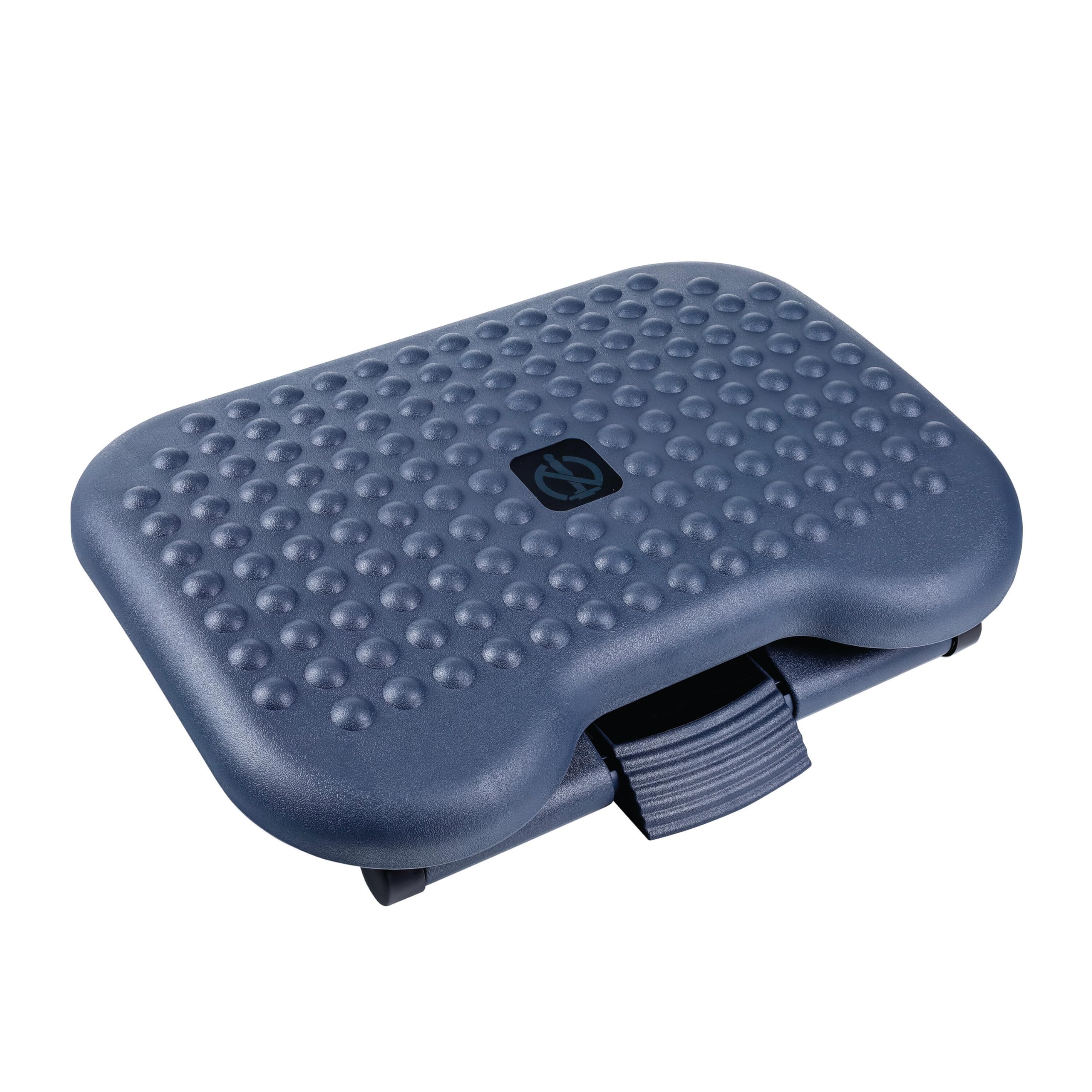 Q-Connect Premium Fußstütze aus Kunststoff / 3 Höhen Verstellbar 11 x 14 x 17 cm/Ergonomische Fußstützen Fußablage/Schwarz