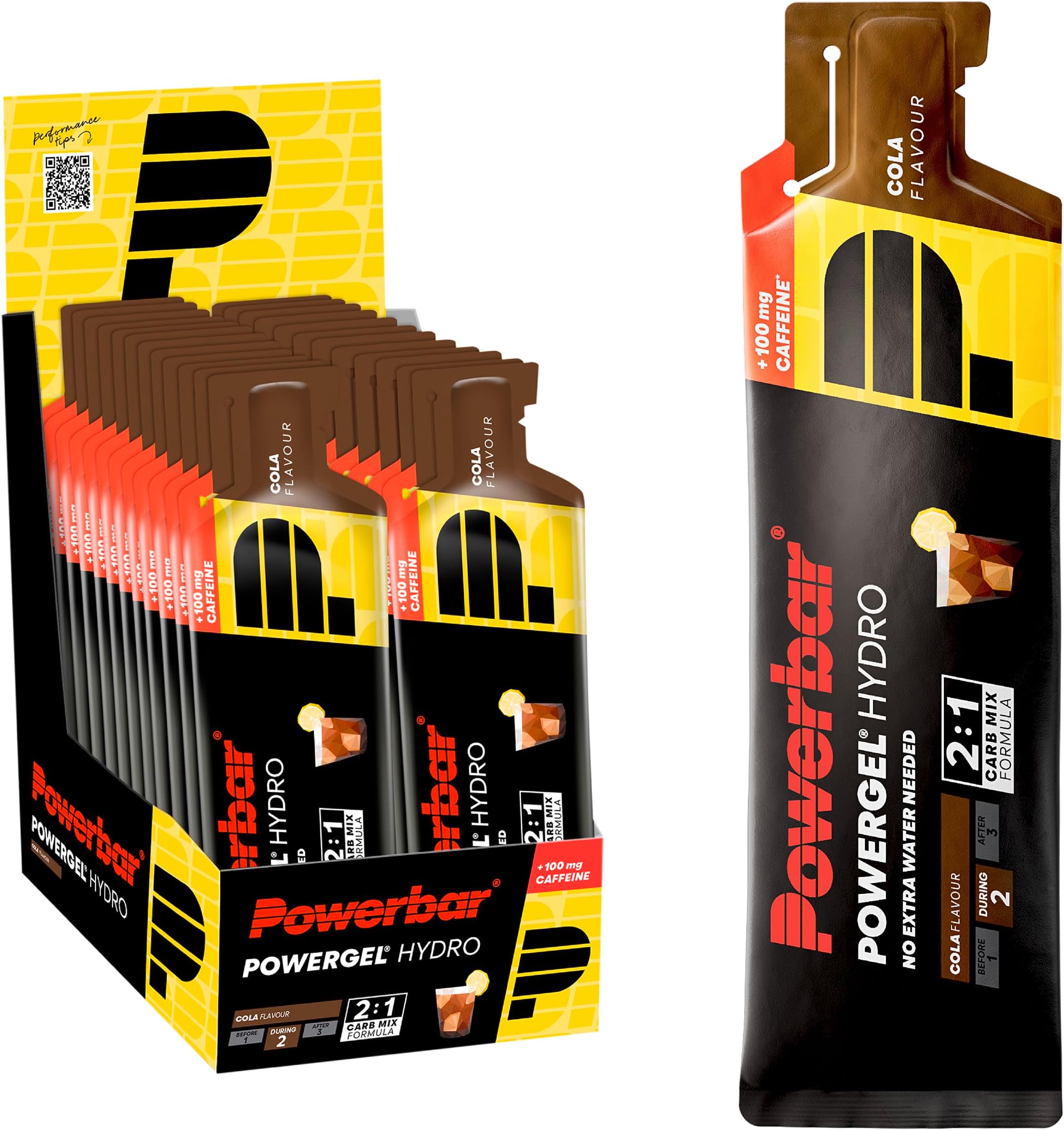 PowerGel Hydro (24x67ml) Cola (with Caffeine) - Energy & Endurance - Energy Gels