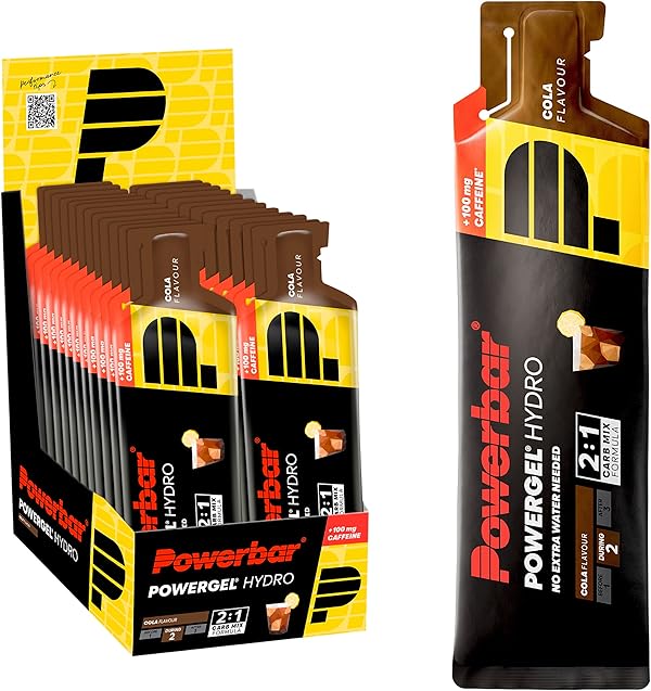 Powerbar - PowerGel Hydro - Cola - 24x67ml - High Carb Energie Gel - Natrium - 100mg Koffein