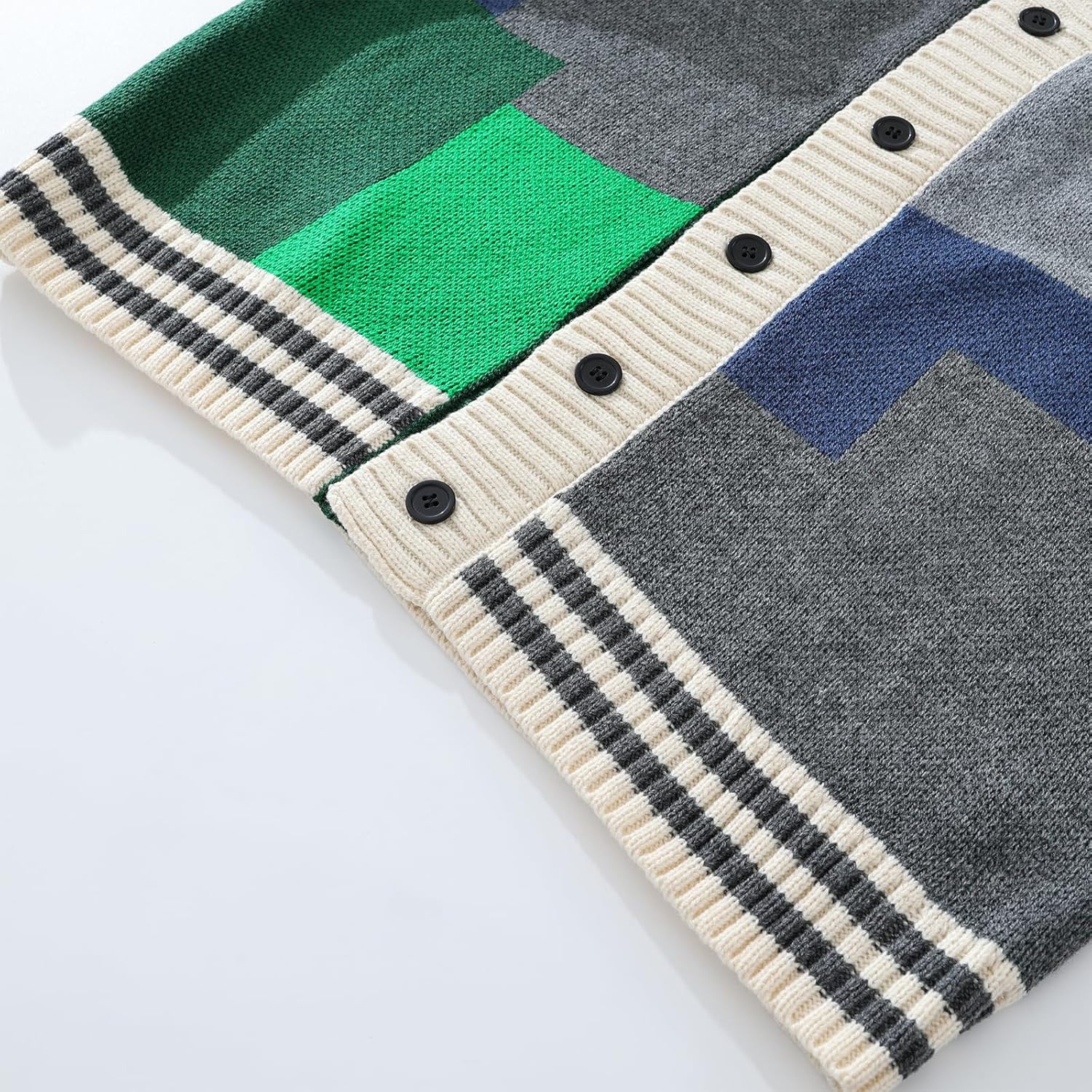 GURUNVANI Cardigan Sweater for Men Knitted Long Sleeve Sweaters with Buttons - Image 7