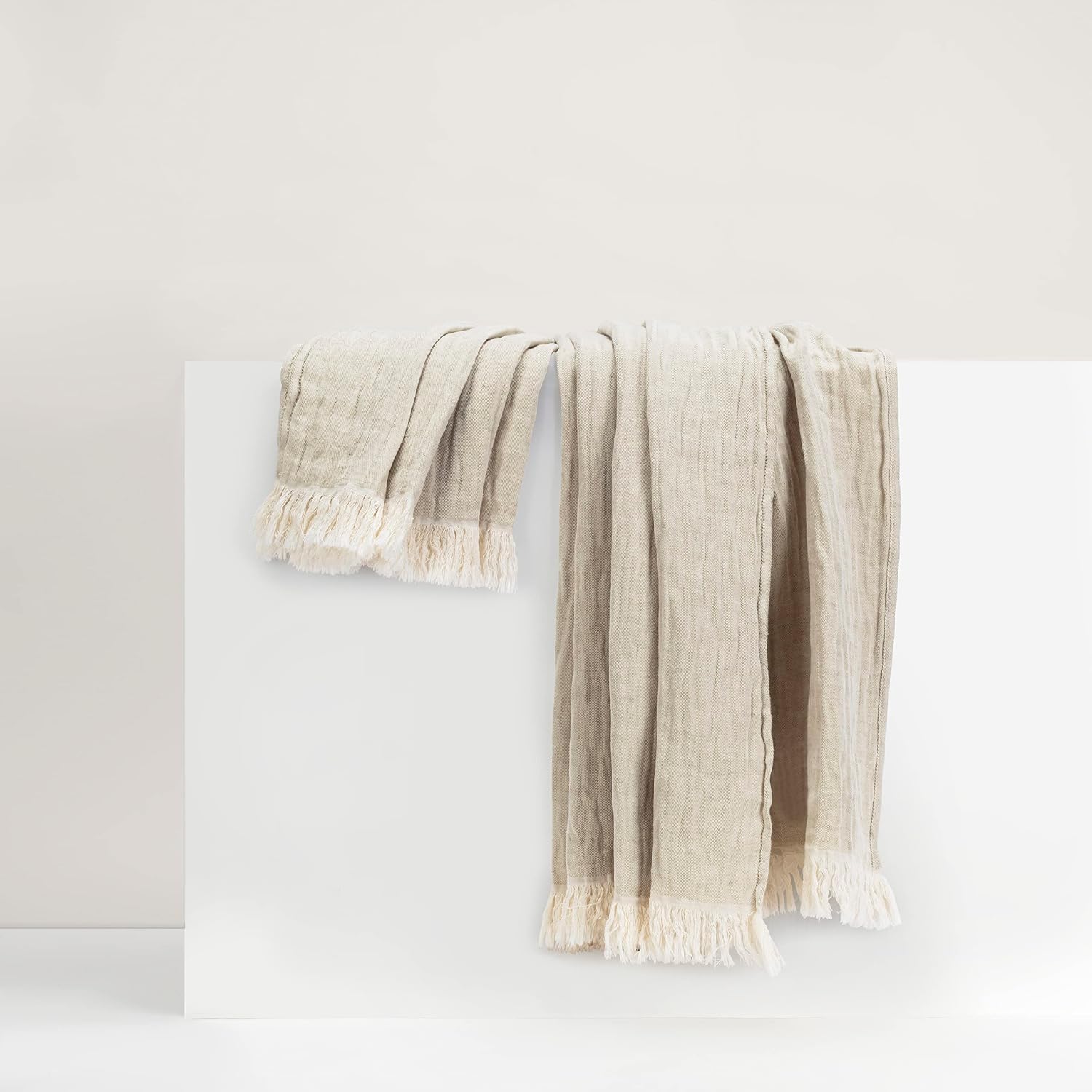 Lands Downunder Dried Sage Soho Cotton/Linen Throw