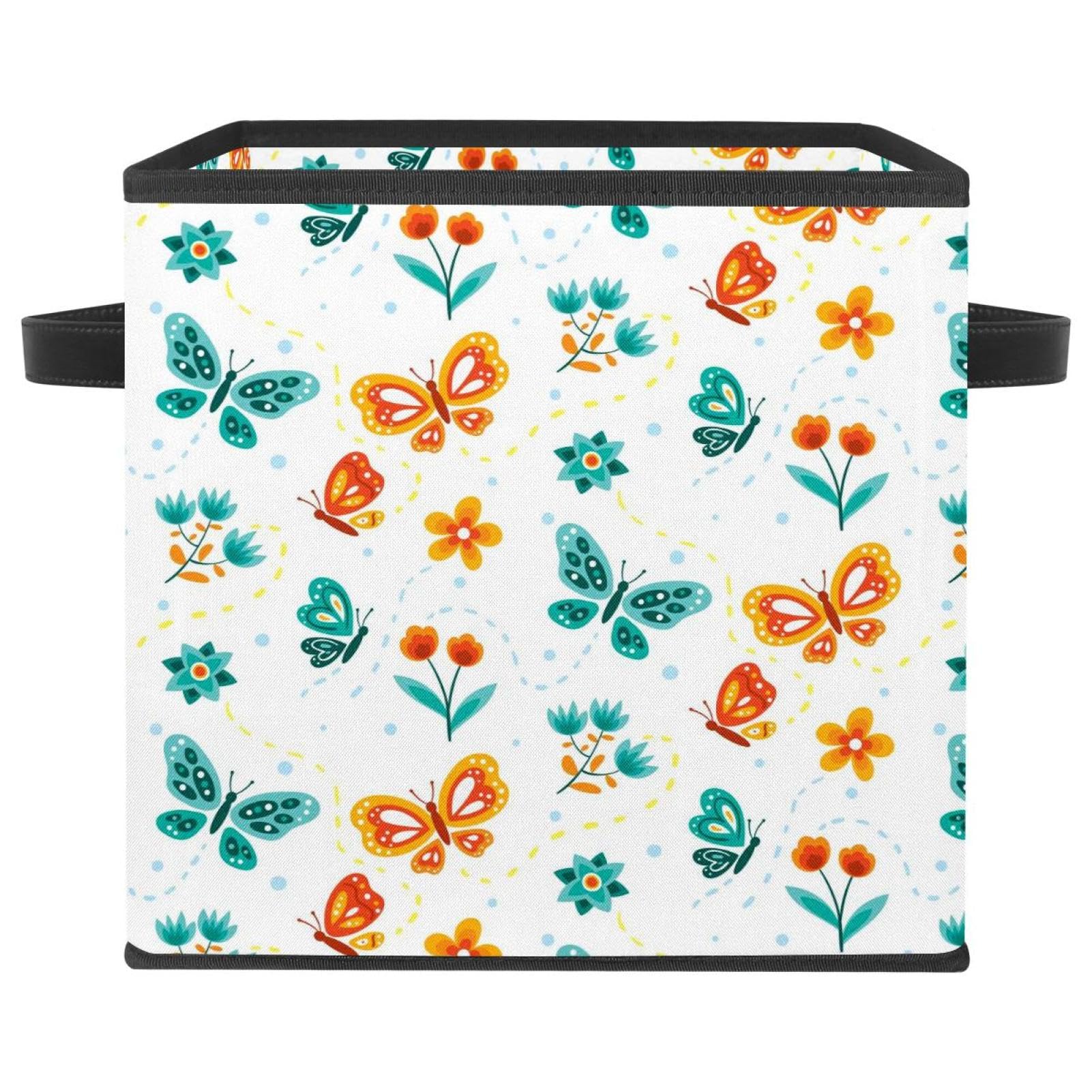 Boîte de rangement pliable motif papillons pour harmoniser la chambre