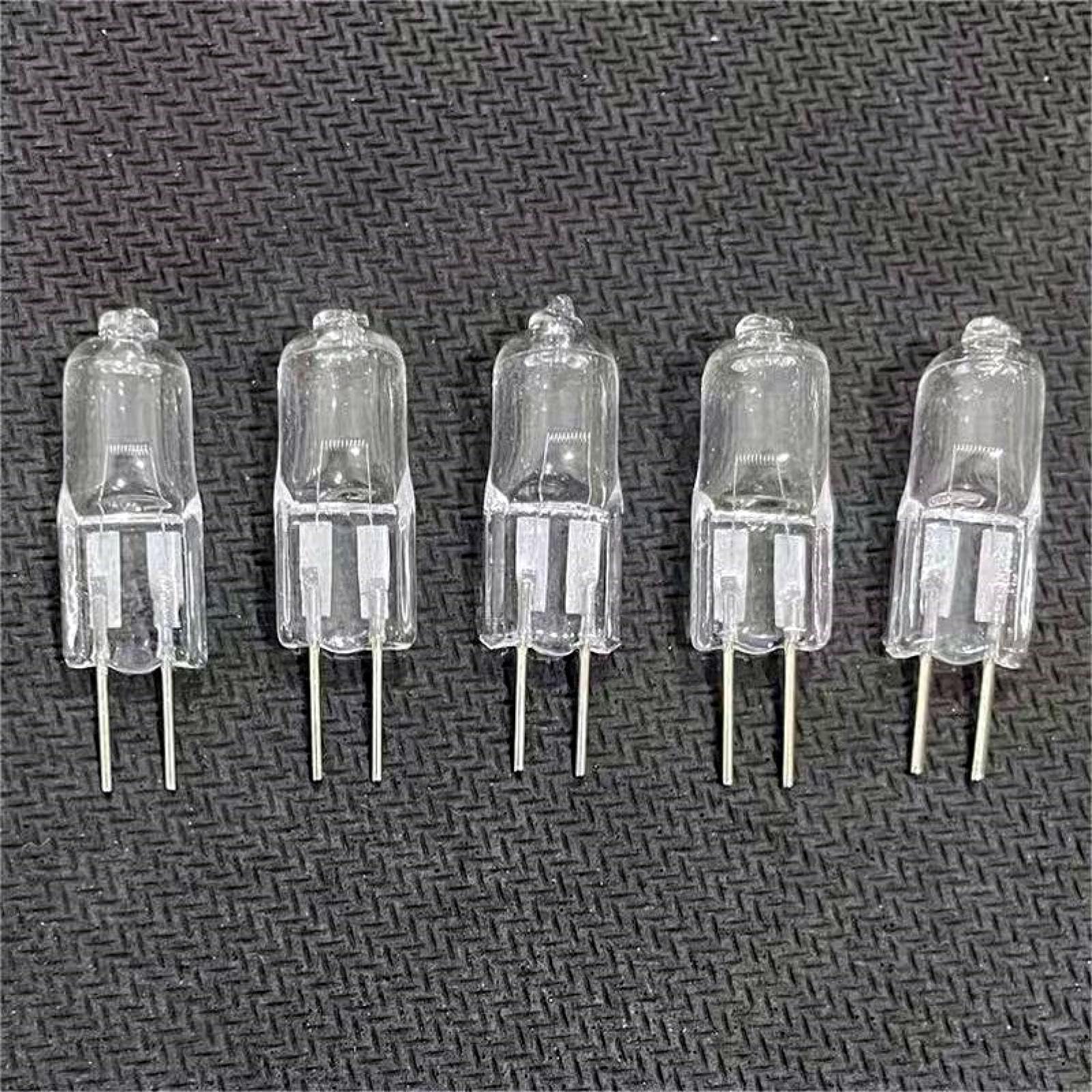 WYLIELAMSH 5PCS 20w 6v G4 Tungsten Halogen Bulbs 5W 15W 6V G4 25W 30W 40W G4 Halogen Bulb 10W for Cabinet Light Bulbs G4 Bulb 10W