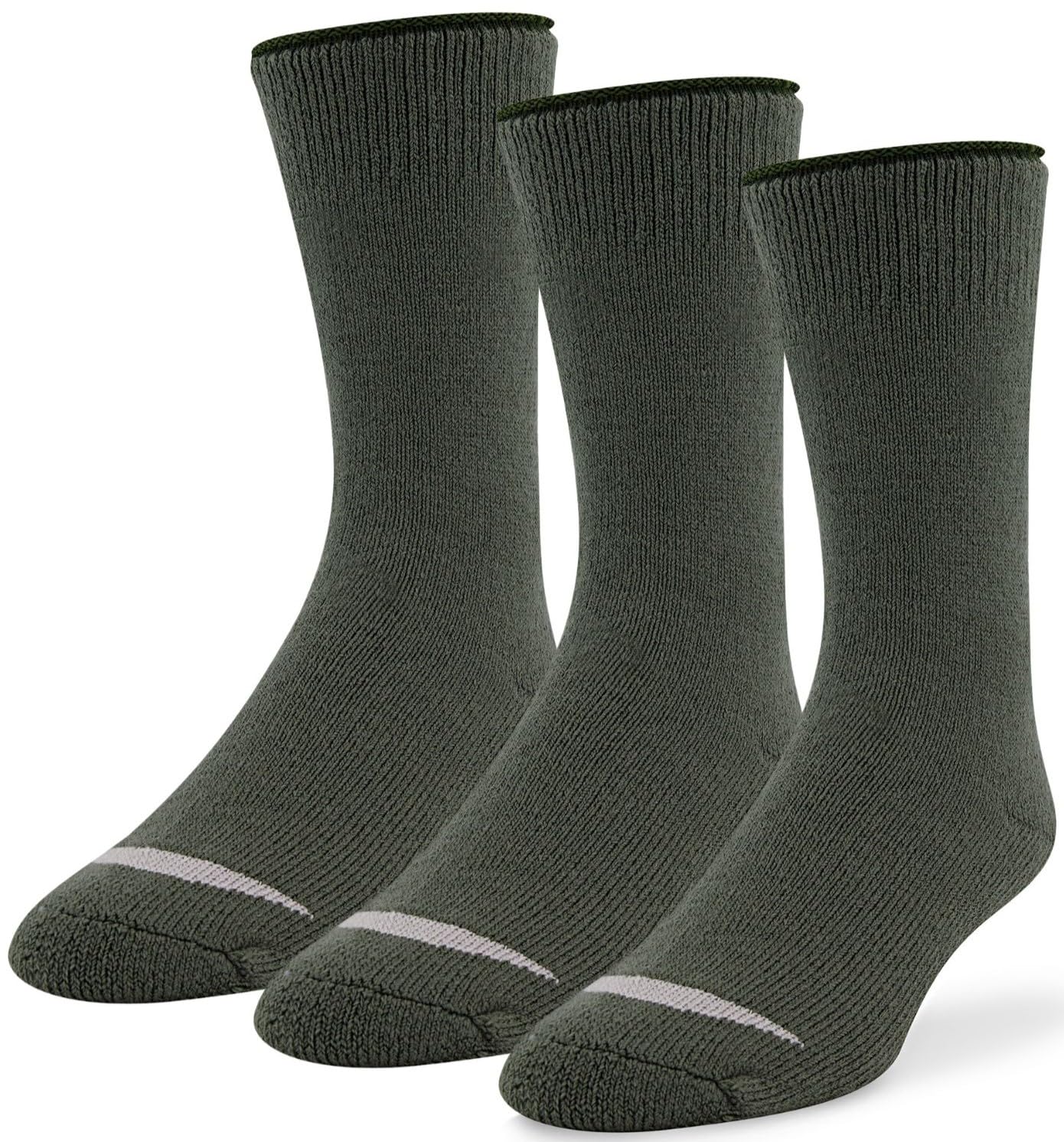 J.B. Icelandic (Extreme Cold Activity) 3 PAIR -30 BELOW THERMAL WINTER SOCKS (MERINO WOOL) Green Large (Men's 7-11/Women's 7-11)