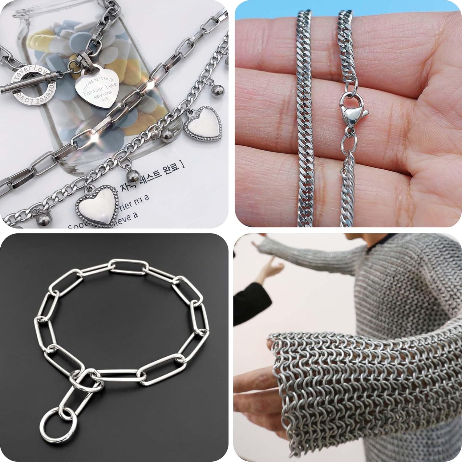 500PCS 6mm 1.2mm Thickness 16 Gauge Stainless Steel Jump Rings, Unwelded Metal Round Strong Thick Craft O Ring for Necklace Bracelet Keychain Chainmail Jewelry Making - Image 6