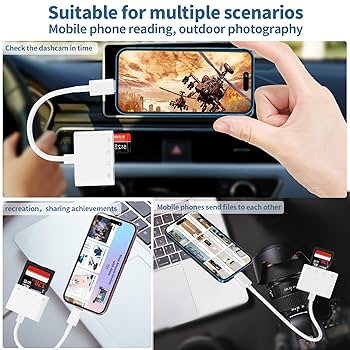 SD Card Reader For IPhone IPad, TYPE C+ Ligh-ning Three-in