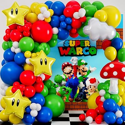 High-quality Super Mario Galaxy themed balloons for party decorations and supplies
