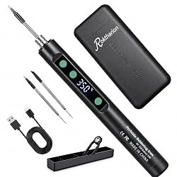 Cordless Soldering Iron, Digital Soldering Pen for Electronics, Black