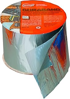 Mungo Duraband Bandella Adesiva Impermeabilizzante per Giunzioni, Impermeabilizzazioni, Attraversamenti per Lattoneria, Coperture, Edilizia, Serramenti, 0.1x10 m