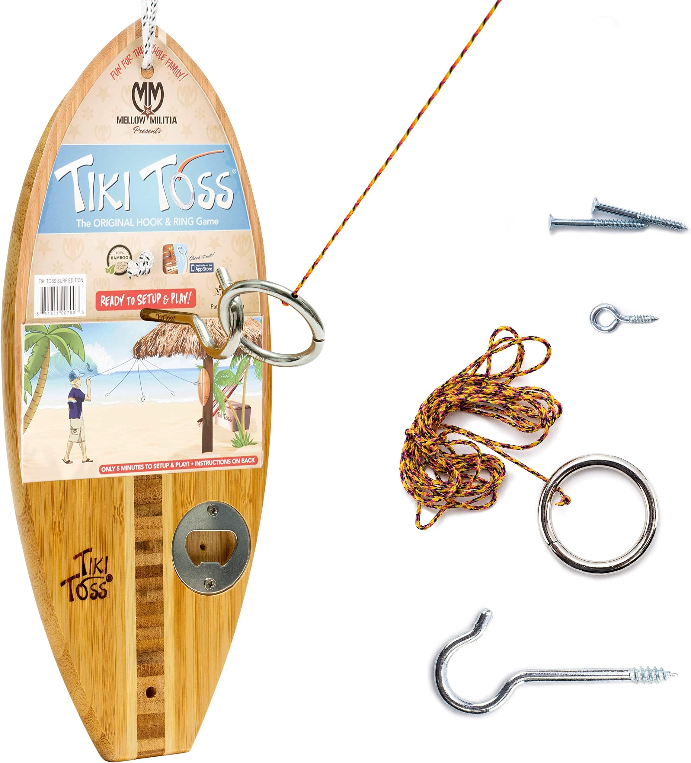 Tiki Toss Hook and Ring Toss Game (Surf Editions)