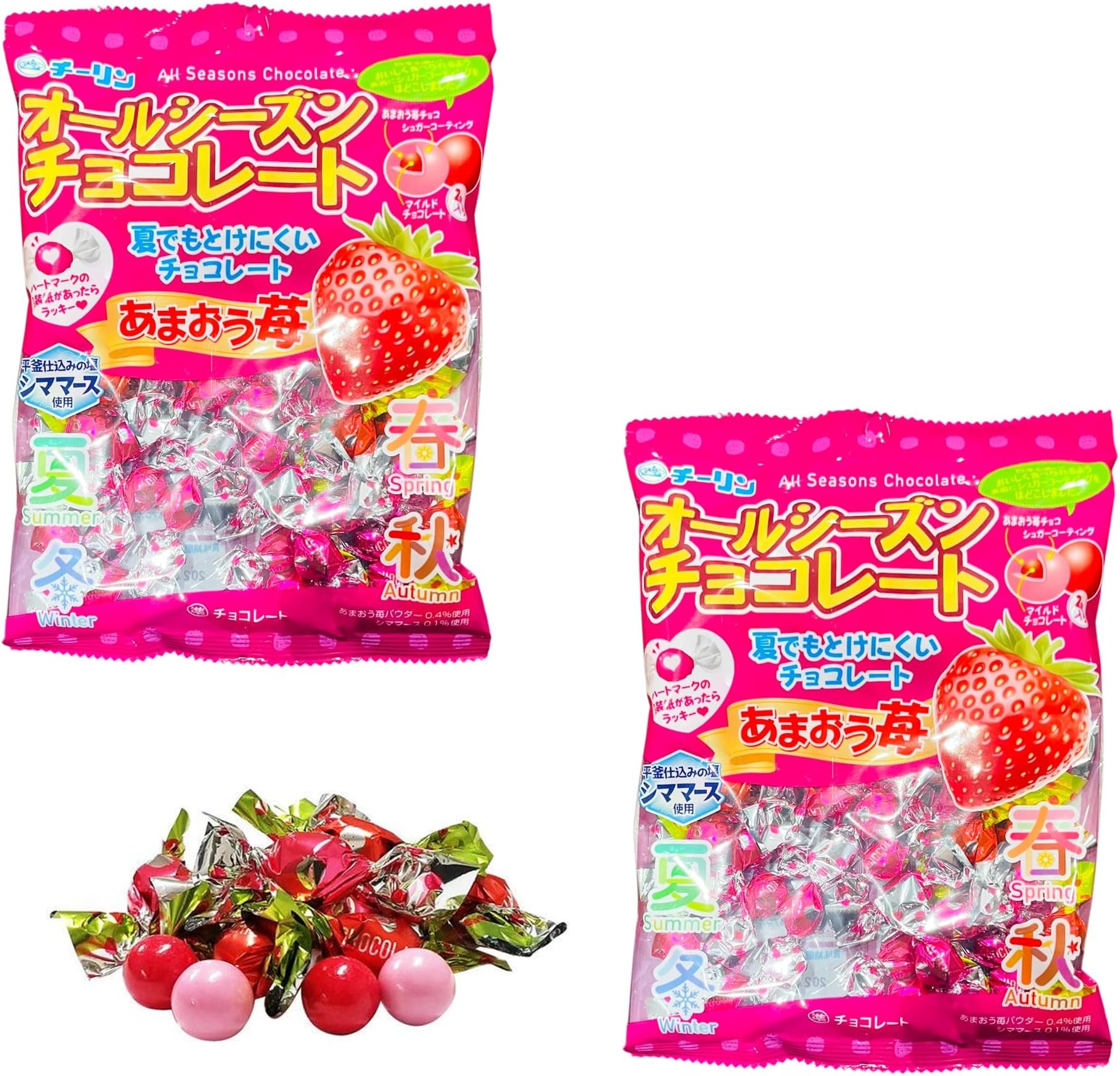 チーリン オールシーズンチョコレート あまおう苺 【 300g×2袋 】 個包装 いちごチョコ 大容量 お菓子 おやつ ばらまき
