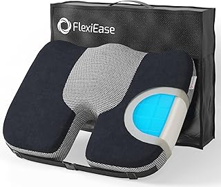 FlexiEase Coccyx Cushion for Tailbone Pain - Orthopedic Coccyx Pain Relief Cushion - Ergonomic Office Chair Cushion - Sciatica Cushion for Coccyx Pain - Foam Seat Cushions for Office Chairs