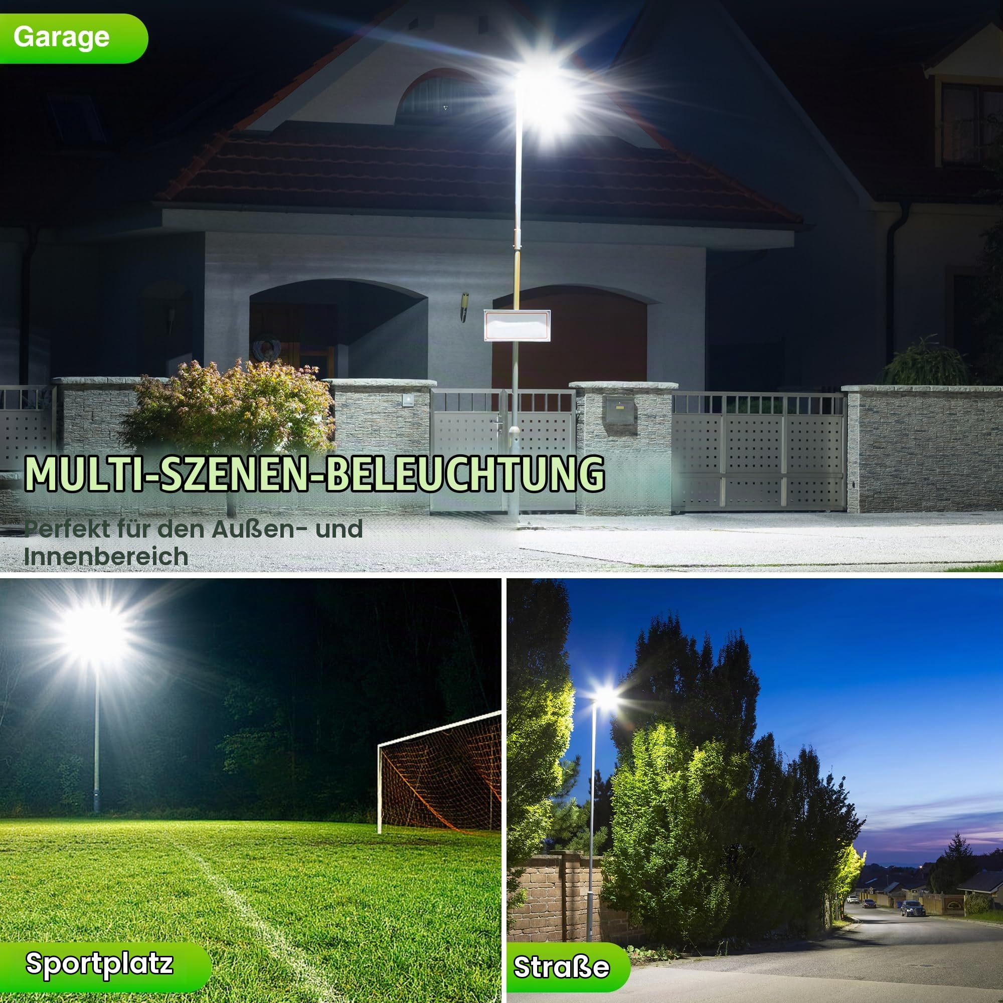 STASUN 480W 48000LM LED Strahler Außen,Superhell Flutlicht 6000K Außenstrahler,IP66 Wasserdicht Fluter für Stadien,Rennbahnen,Lagerhallen