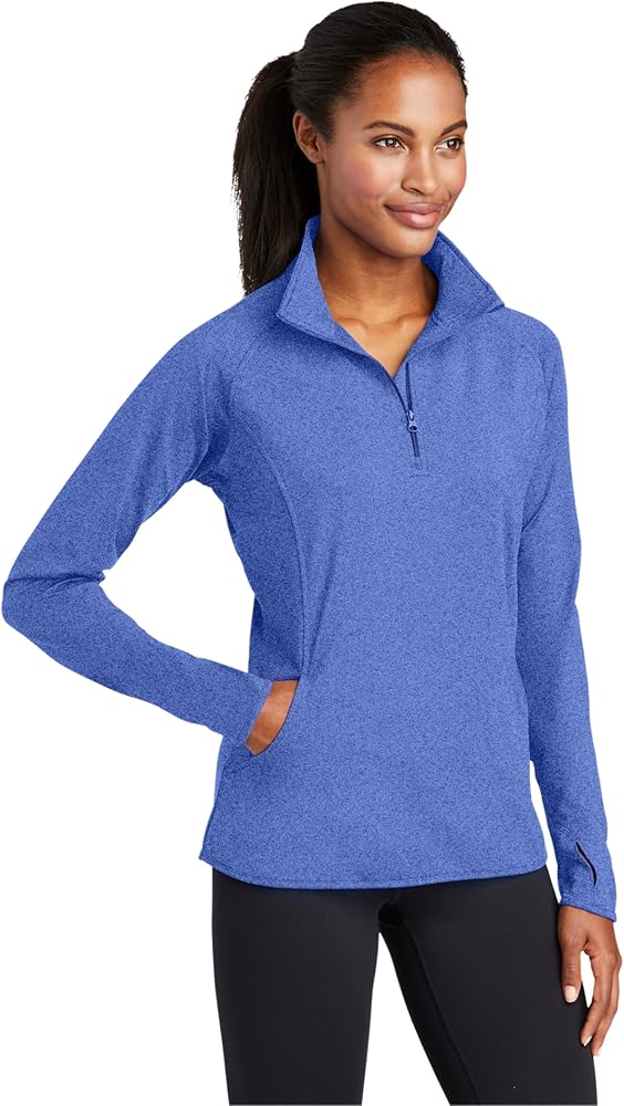 SPORT-TEK Women's Sport-Wick Stretch Quarter Zip Pullover at