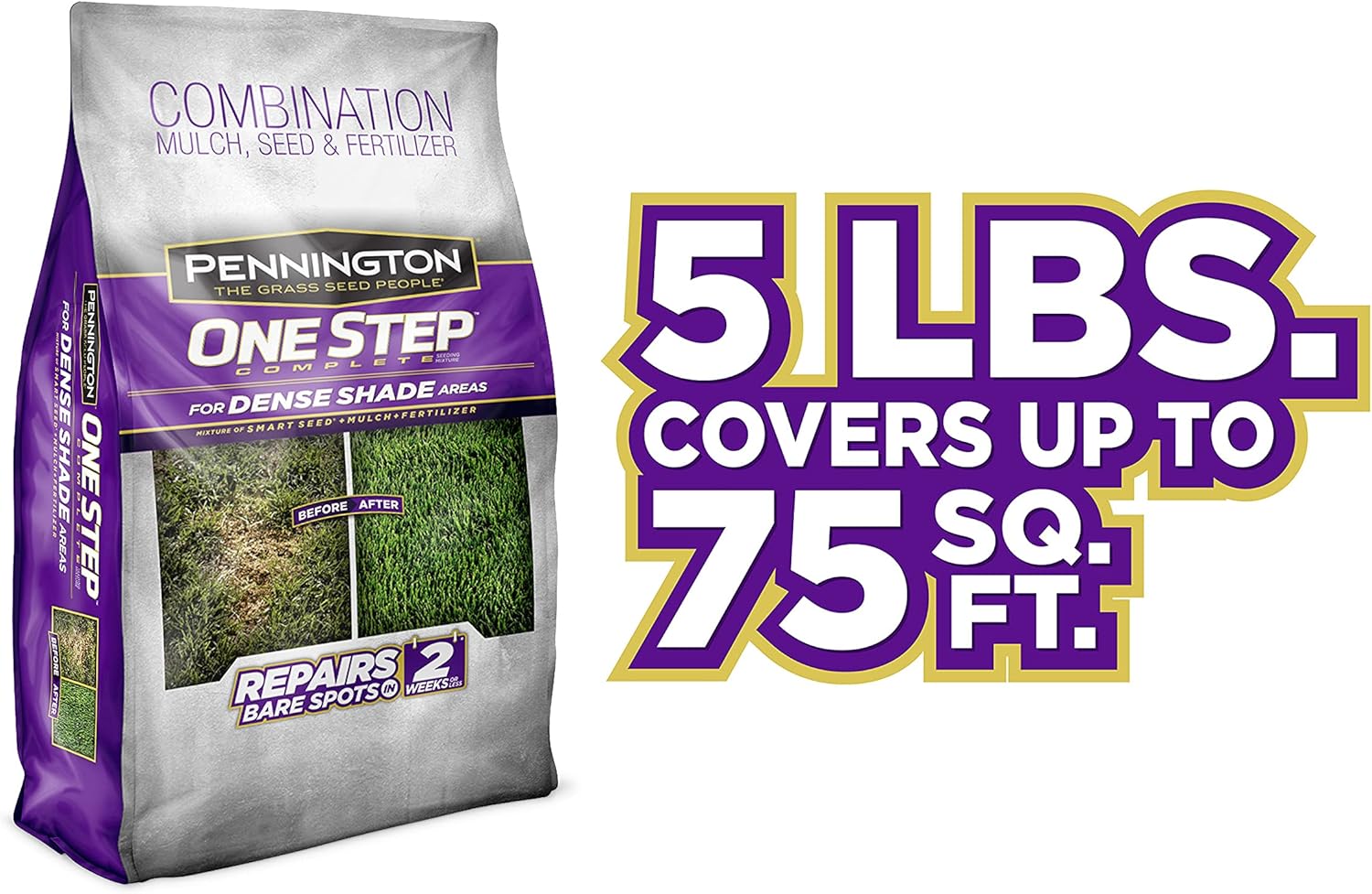 Pennington One Step Complete Dense Shade 5 lb, White : Everything Else