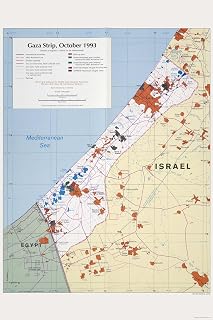4"x6" Poster, cia map of Gaza Strip, October 1993 - Gallery Print