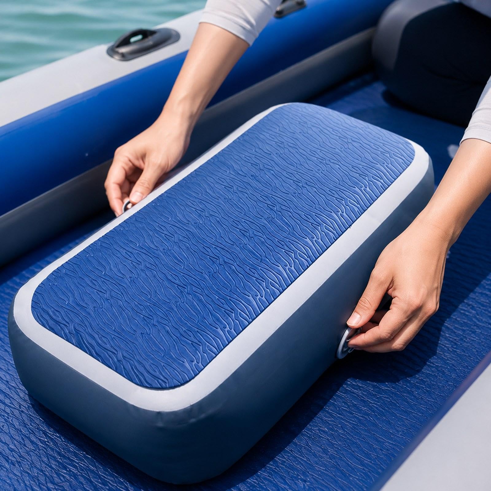 Siège de Canoë Gonflable, Coussin de Siège de Planche de Surf, Siège Rembourré, Chaise en PVC EVA Imperméable, Support Ergonomique Adapté Au Camping E