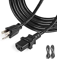 Vista 7 de Iron Forge Cable Paquete de 2 cables de alimentación de 6 pies para TV, computadora o monitor (NEMA 5-15P a C13), cable de alimentación de audio