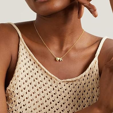 Yoosteel Heart Initial Necklaces for Women Girls Jewelry Birthday Gifts