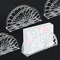 Vista 7 de Servilleteros de plástico transparente para mesa, servilleteros independientes para baño, cocina, mesa de comedor, cafetería, restaurante