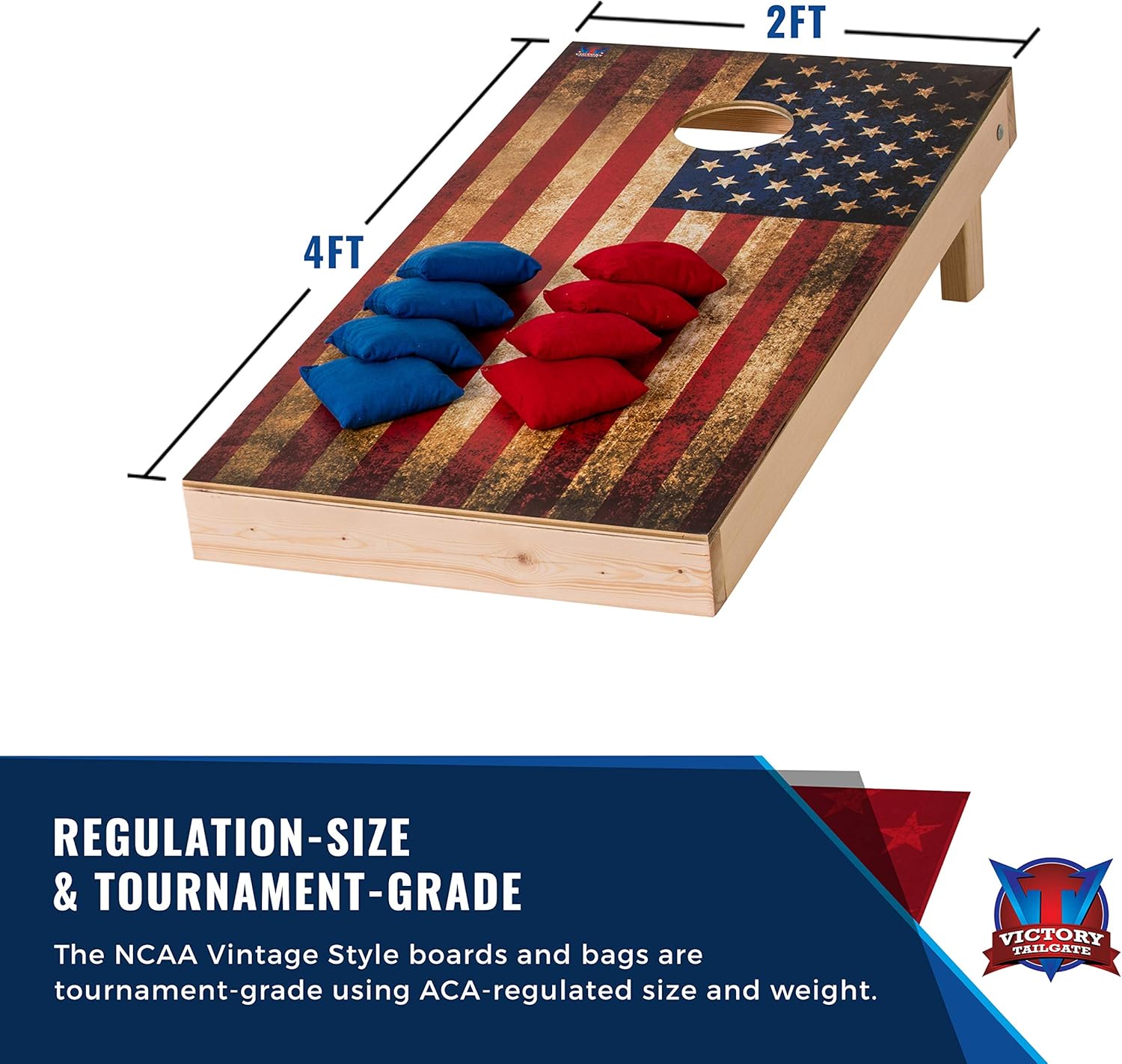 Victory Tailgate Regulation NFL Rosewood Stained Stripe Version 2 Series Cornhole Board Set - 2 Boards, 8 Bags - San Francisco 49ers : Everything Else