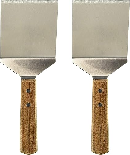 Winco TN46 - Espátula para carne y hamburguesas, 4 x 3.75 pulgadas (juego de 2)