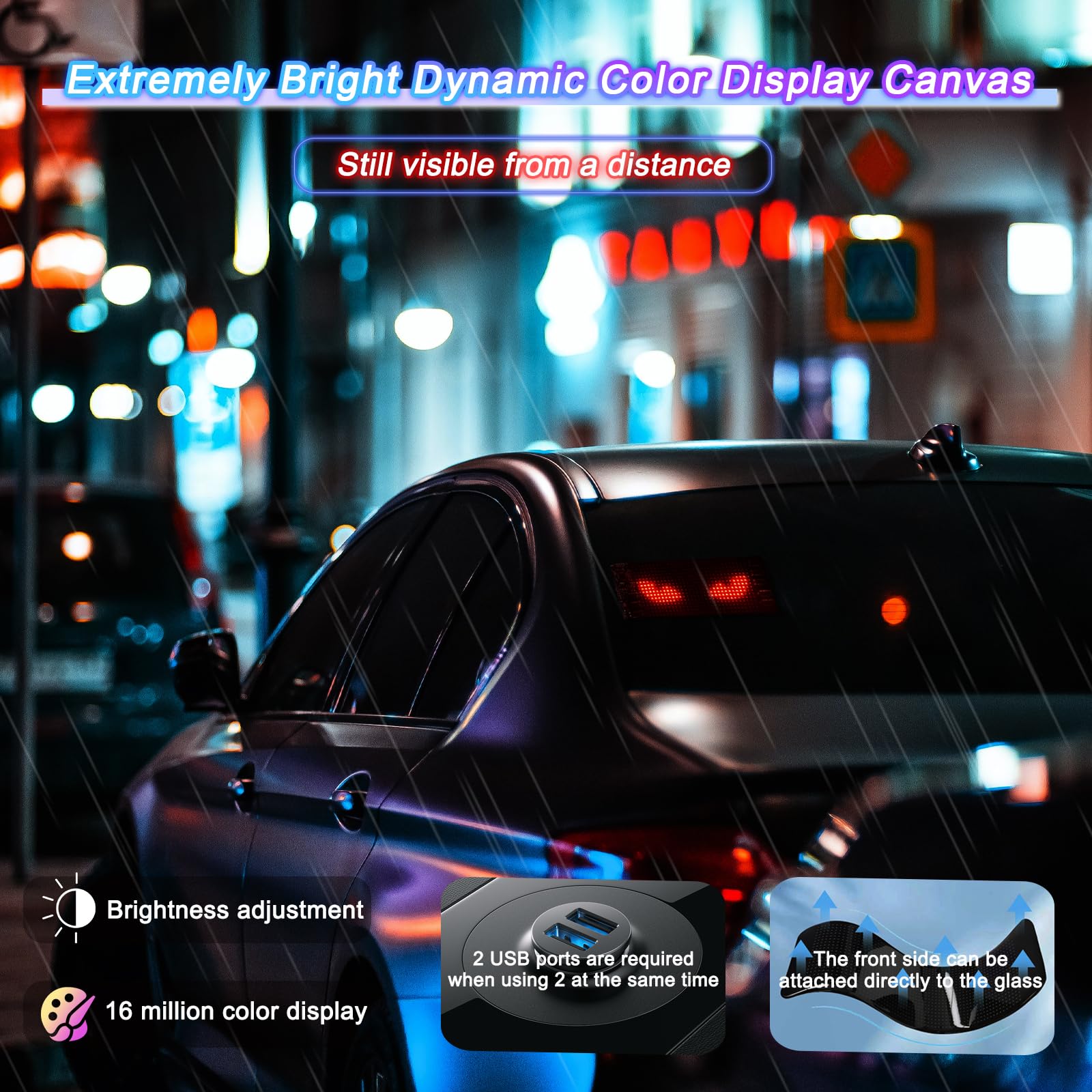 Super RGB LED Devil Eye Lights for Windshield 6.8