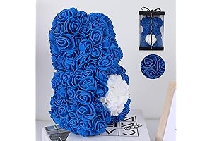 Valentines Day Gifts for Her: The Royal Blue Rose Teddy Bear