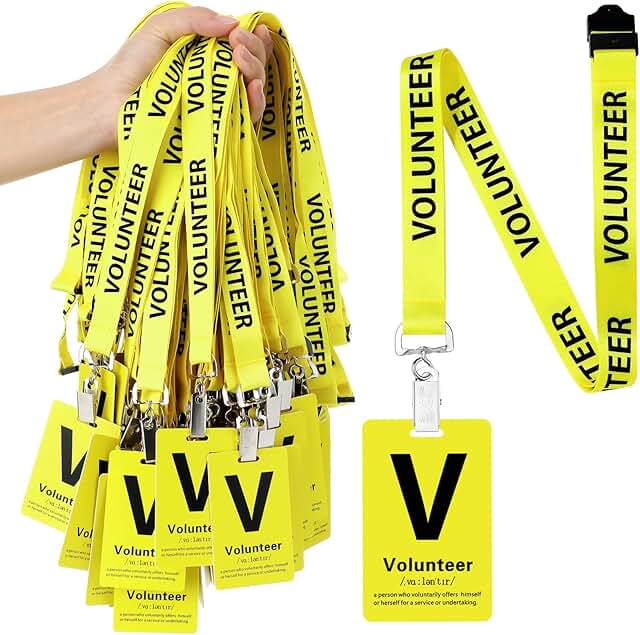 Fulmoon 50 Sets Volunteer Lanyards Bulk Breakaway Volunteer Lanyards and...