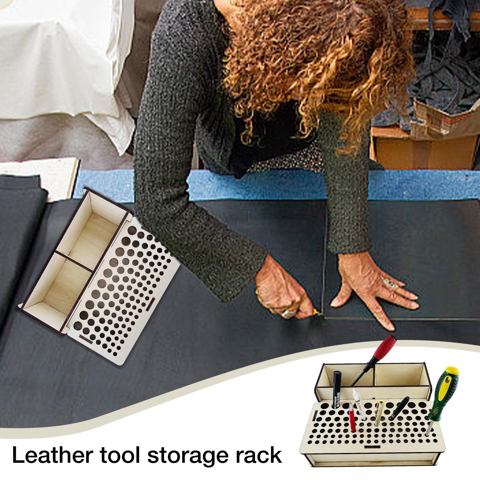 Utensile Per Lucidare Bordi In Pelle - Legno Ebano Per Fai Da Te - Foto 6