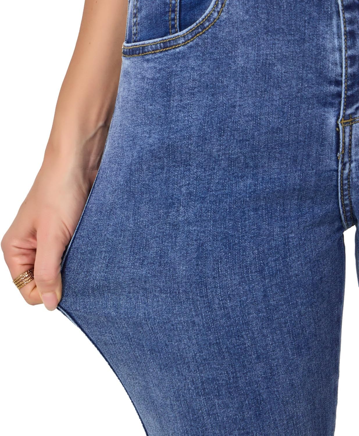 VIPONES Women's Flare Bell Bottom Jeans High Waisted Wide Leg Bootcut Jeans Stretchy Denim Pants - Image 6