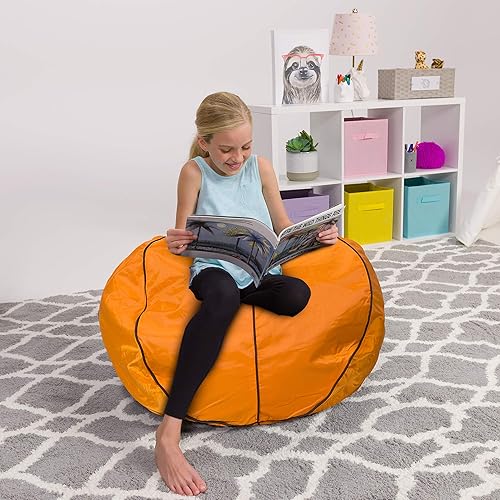 Miniatura 138 de Posh Funda de Silla Puf Rellenable para Almacenamiento de Animales de Peluche para Niños - Organizador de Juguetes Infantiles, Grande-38 - Lona