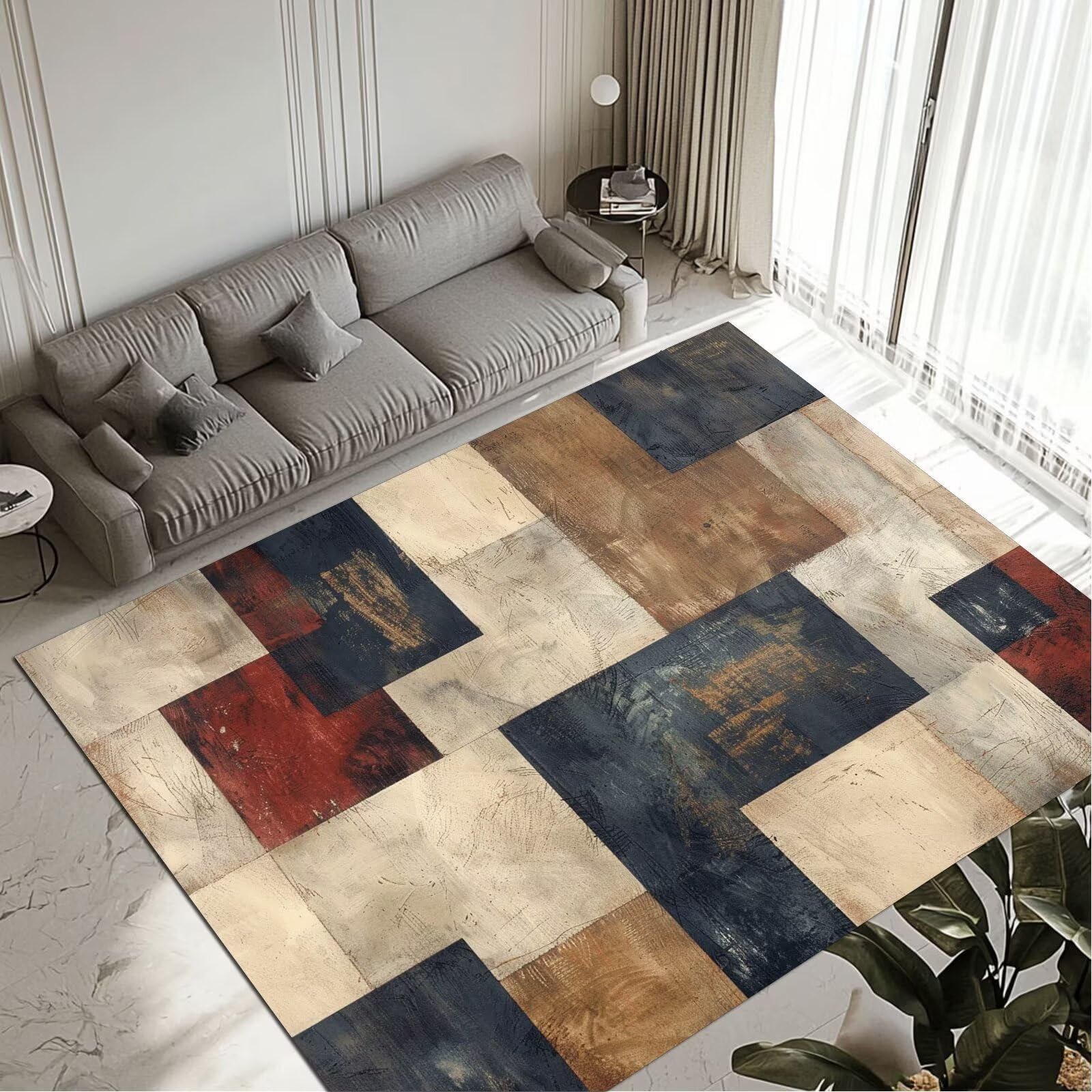 Tapis entrée lavable 60x90cm résistant à l'eau pour couloir et bureau