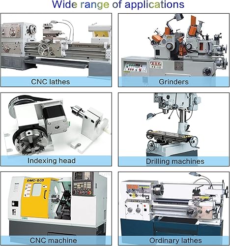 Miniatura 6 de RATTMMOTOR K02-50mm1.97inch Mini Torno Chuck 4 Mandíbula Mandril autocentrante M14 Montaje de rosca Portabrocas para fresadora CNC Router Grabador