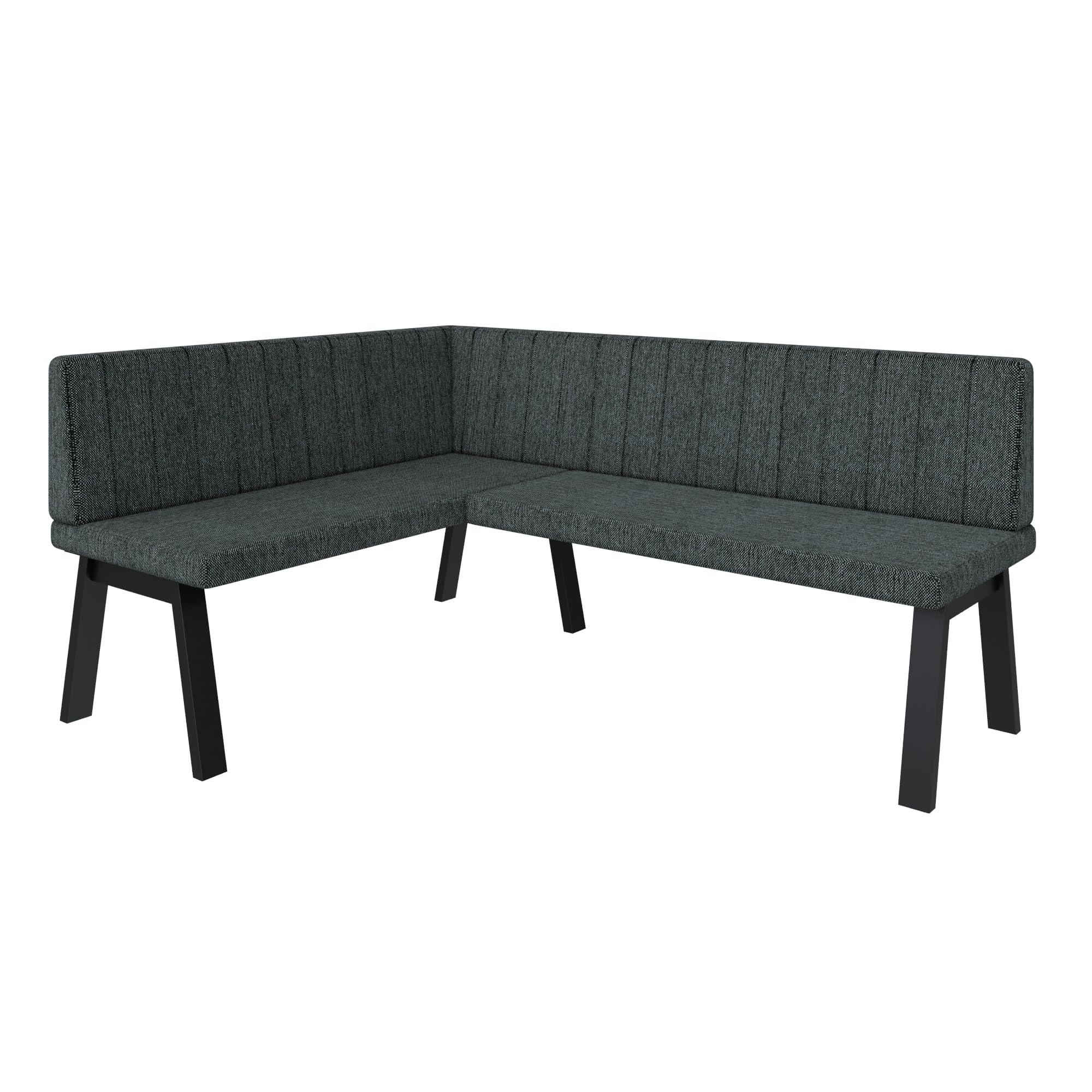 FURNISTAR Eckbank Akiko Metal A - Eckbankgruppe für Ihrem Esszimmer, Küche modern, Sitzecke, Essecke. Perfekt für Küche, Büro und Rezeption. Solide und Starke Verarbeitung. (128x168-Links-Inari96)