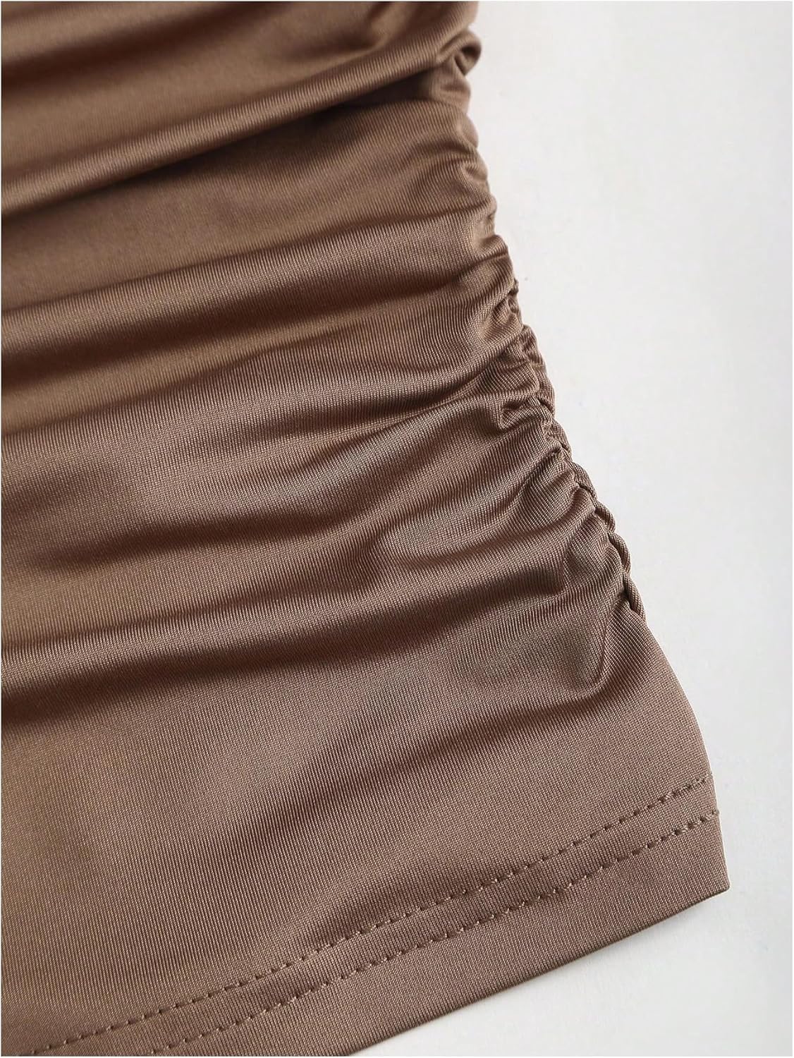 SHENHE Women's Ruched Tank Top Twist Strap Gold Metal Scoop Neck Fitted Summer Going Out Tops Camisole - Image 5