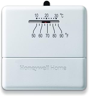 Honeywell Home CT30A1005 Manual Heat-Only Thermostat - Reliable Economy Model with Bimetal Sensor, Almond