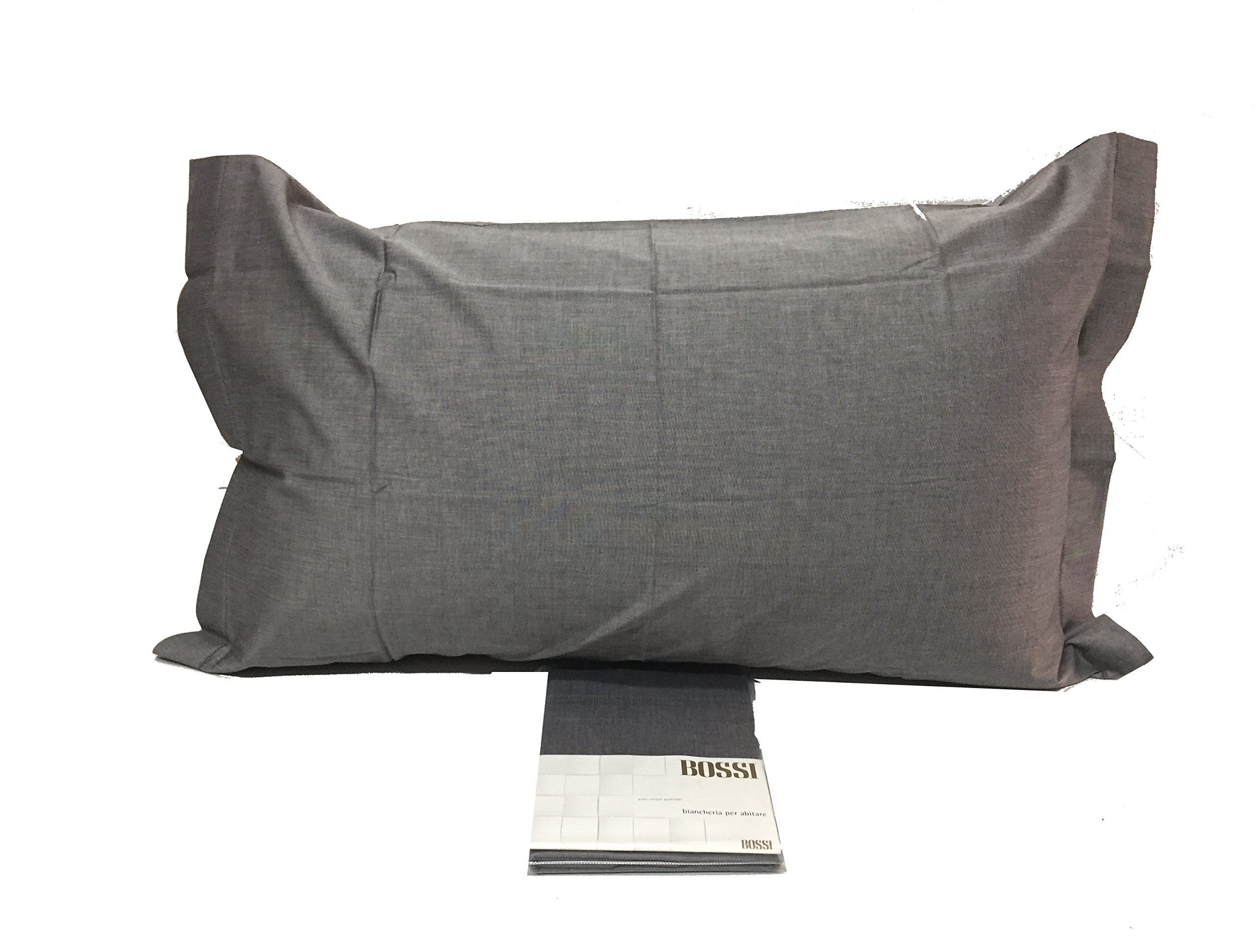 Bossi Coppia federe 2 volani col. 3890 Grisgio Scuro Melange