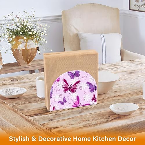 Miniatura 5 de Napkin Holder Elegant Butterfly Napkin Holders for Tables, Clear Acrylic Napkin Holders Cocktail Napkin Holder for Kitchen Restaurant Bar Home Decor
