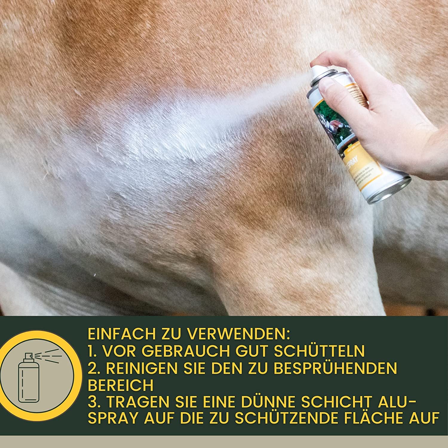 EMMA Silberspray Hund Pferd Katze für Tiere I Aluminium Spray Wundverband - Wundspray Hund - Silberspray Pferd zur Wundversorgung & Wundschutz - gegen Juckreiz Hunde 2x200ml Sprühpflaster wasserfest