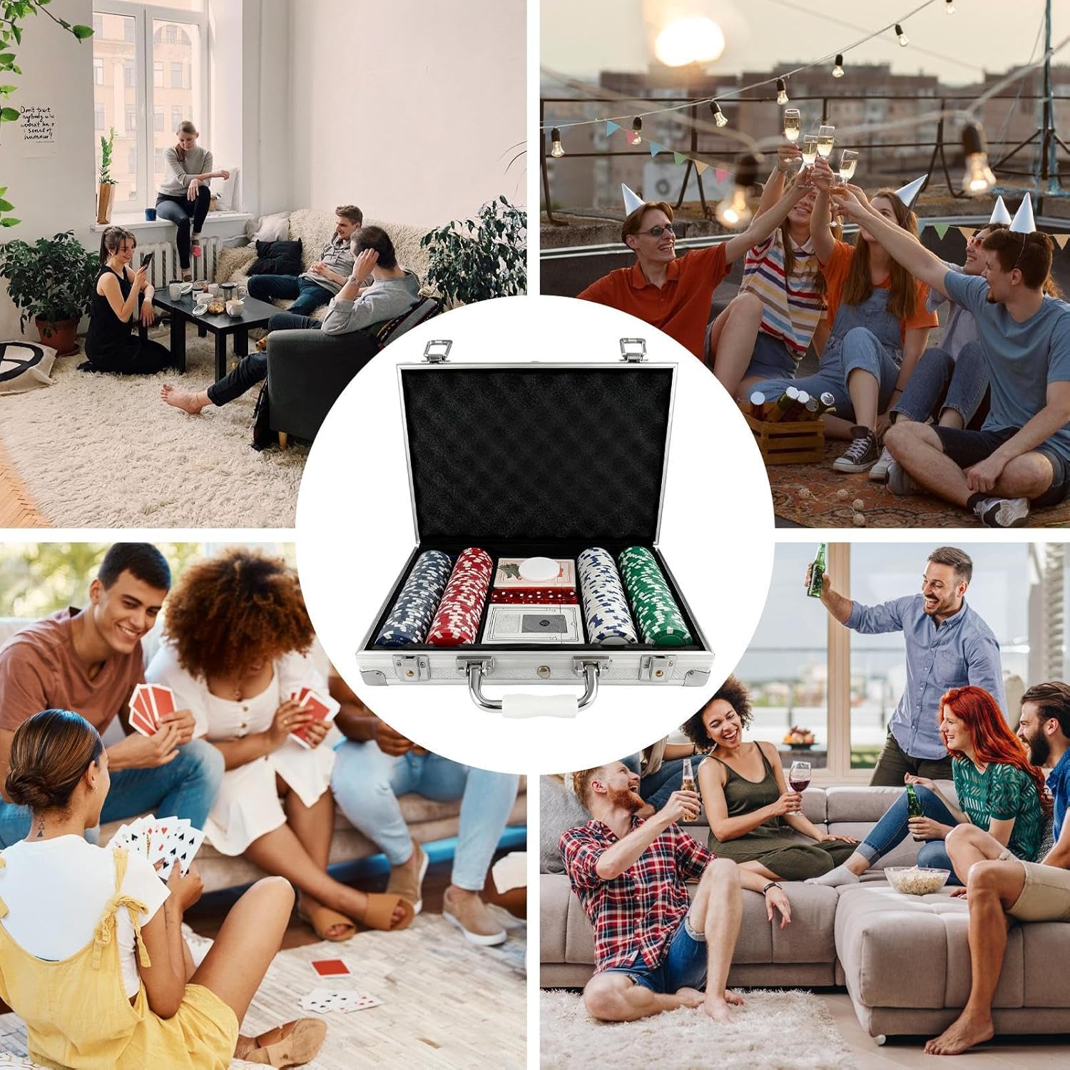 ポーカーチップ - パーティー用品 額面なし | ボードゲーム ギャンブルチップ | ゲーム愛好家、大人、コレクター、イベントプラン Amazon.co.jp:  ゲームチップ | 100 個のプロ仕様のカジノ グレードのポーカー チップと金種 | 数学カウントツール ゲームトークン コイン ...